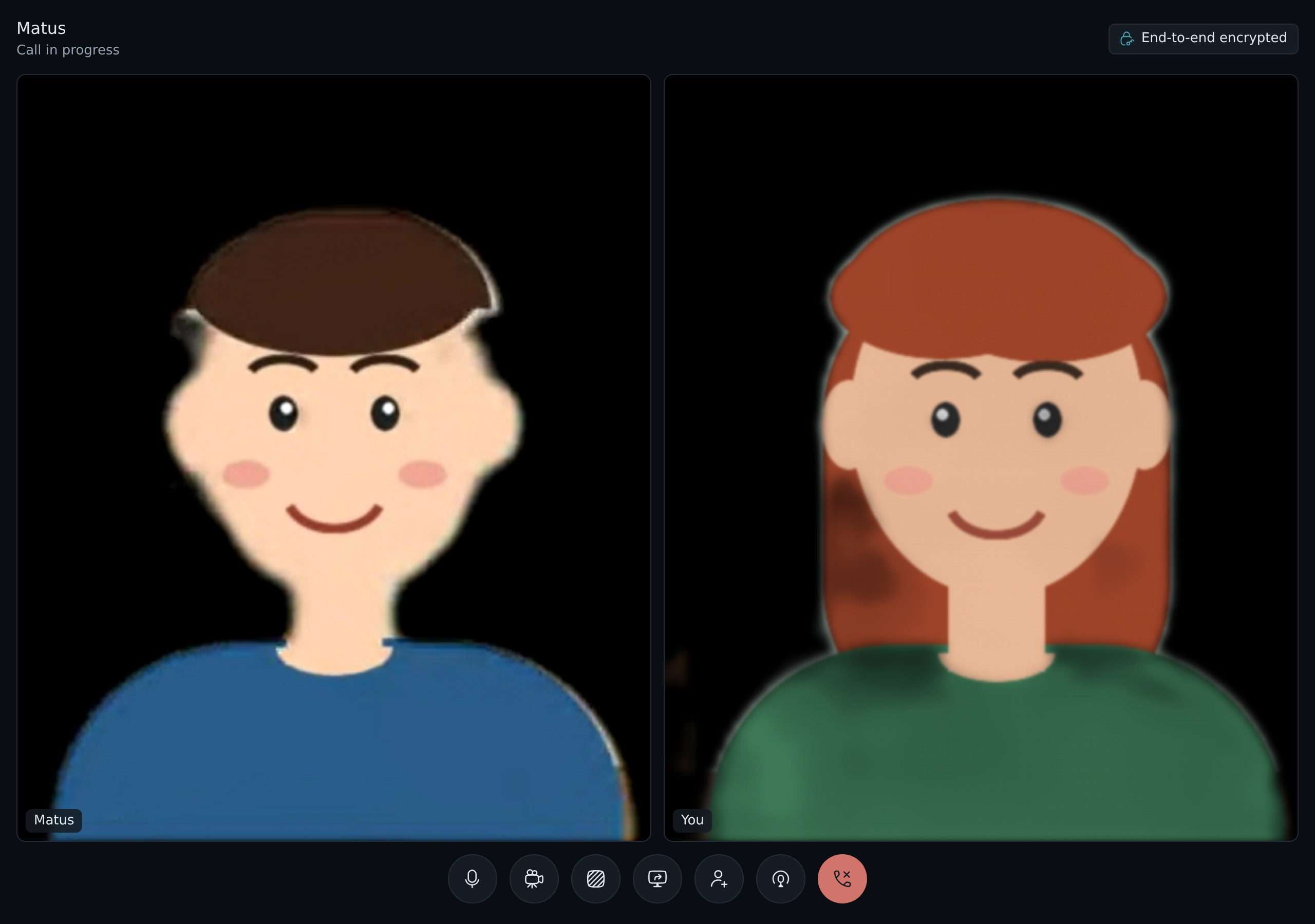 A call in LosOS Chat.